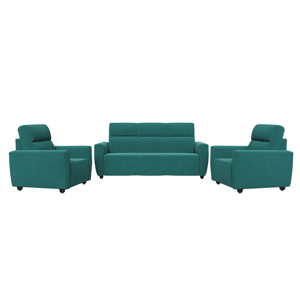 Wakefit Belize sofa set- (3+1+1) - Reflection Aqua Blue